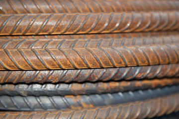 Deformed steel bars to strengthen steel structures for home building and construction of all kinds that require strong and tight structure according to engineering principles.