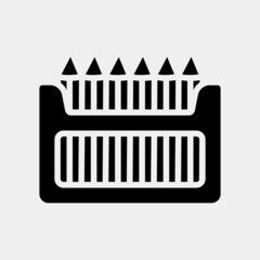 Color pencil icon in solid style, use for website mobile app presentation