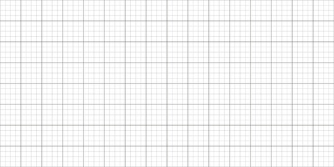 Squared paper seamless pattern for school notebook. Millimeter graph paper grid. Graph 4x4 per inch. Notebook for writing hieroglyphs. Editable stroke. Vector illustration on white background.