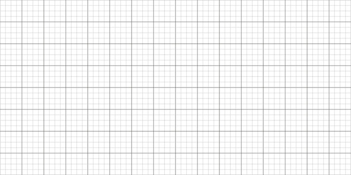 Squared paper seamless pattern for school notebook. Millimeter graph paper grid. Graph 4x4 per inch. Notebook for writing hieroglyphs. Editable stroke. Vector illustration on white background.