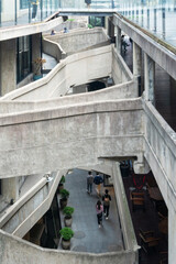 Bridges in the atrium of 1933 Slaughterhouse. Landmark and famous creative zone in shanghai.