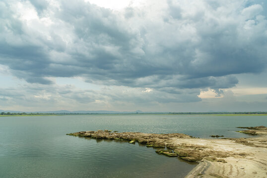 Parakrama Samudra Water Reservoir, Polonnaruwa, Sri Lanka