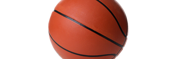 Obraz premium Basketball ball on white reflective background. Choosing meat for game