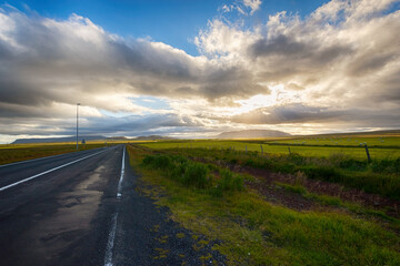 Beautiful view on the road trip at westfjords in Iceland, The Westfjords is the northwest part of Iceland.  It is the place that offers the most spectacular scenic drive in the country 