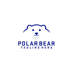 Polar Bear Logo Design Concept Vector. Animal and Wildlife Logo Design Vector