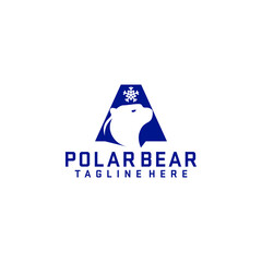 Polar Bear Logo Design Concept Vector. Animal and Wildlife Logo Design Vector