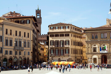 Obraz premium Italia, Toscana, la città di Firenze. Piazza Santa Croce