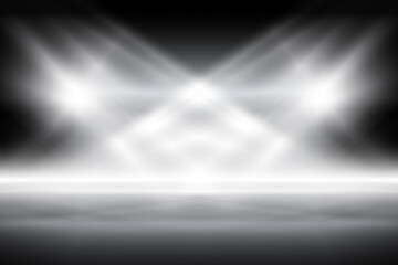 Naklejka premium perspective floor backdrop black room studio with gray gradient spotlight backdrop background for display your product or artwork 