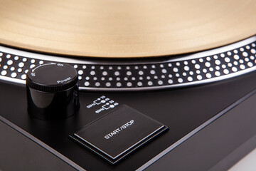 Turntable for playing vinyl records. Analog devices