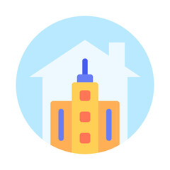 Office Building , Home Office flat icon.