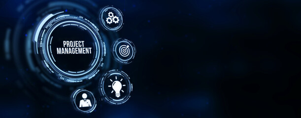 Internet, business, Technology and network concept. Project management concept. 3d illustration.