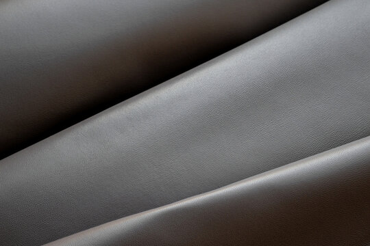 Close up background of taupe soft nappa leather.