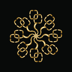 Flower pattern and black background. Vector graphics for wallpaper design, postcards, evening dresses, curtains.