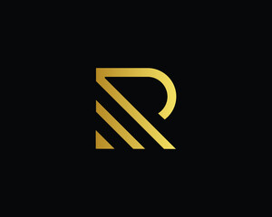 Minimal Initial Letter R RR Vector Logo Design , Simple Monogram R RR Icon 