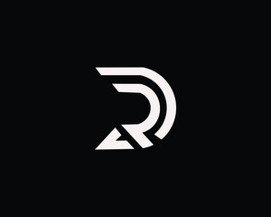 Minimal Initial Letter DR RD Vector Logo Design , Simple Monogram RD DR Icon 