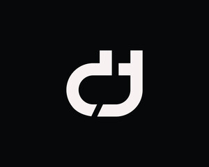 Minimal Initial Letter DT Vector Logo Design , Simple Monogram DT Icon 