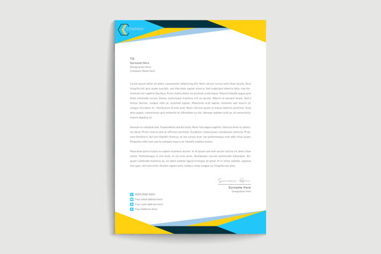Real estate letterhead template. Creative & Clean business style print ready letterhead design for your corporate building and real estate project. The Letterhead Element Of Stationery Design. Vector 