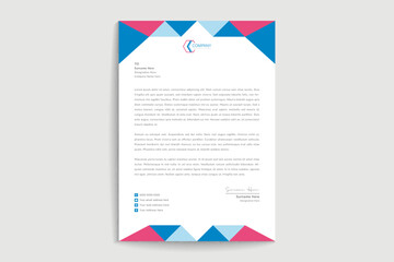 Business style geometric letterhead templates for your project design, Vector illustration.
