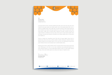 corporate modern letterhead design template with yellow color. creative modern letter head design template for your project. letterhead, letter head, Business letterhead design.