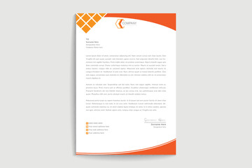 Fototapeta premium corporate modern letterhead design template with yellow color. creative modern letter head design template for your project. letterhead, letter head, Business letterhead design.