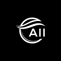 AII  letter logo design on black background. AII   creative initials letter logo concept. AII  letter design.
