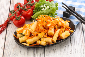 Korean food - pickled bamboo stalks