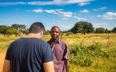 African villager talking
