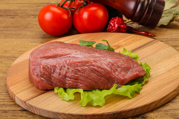 Raw beef piece for cooking