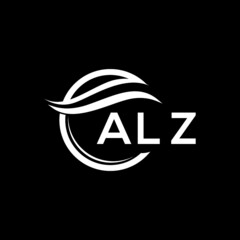 ALZ  letter logo design on black background. ALZ   creative initials letter logo concept. ALZ  letter design.
