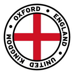 Round Oxford England United Kingdom Flag Clipart
