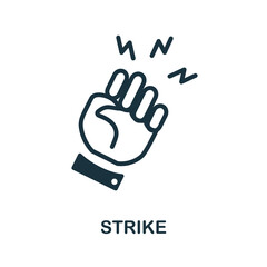 Strike icon. Simple element from social activity collection. Creative Strike icon for web design, templates, infographics and more