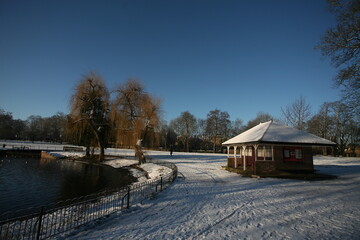 Winter Morning in Wardown Park, Luton, Bedfordshire, England, UK
