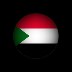 Country Sudan. Sudan flag. Vector illustration.