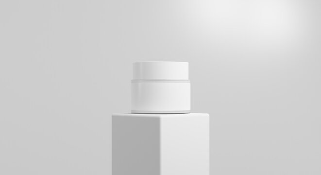 skin care serum cream lotion cosmetic bottle, 3d rendering illustration mockup, medical spa  treatment product packaging
