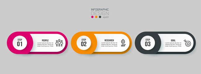 Timeline chart business infographic template.
