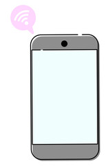 スマートフォン　wifi　通信　イラスト素材