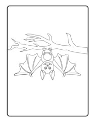Halloween Coloring page. You Can Use Easily For Your KDP Interior.