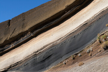 Volcanic layers at Montaña Negrita, Tenerife, Canary Islands