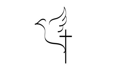 Pentecost poster design for print or use as card, flyer or T shirt	