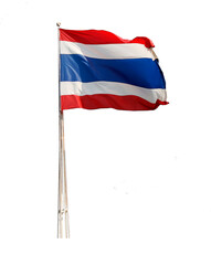 Thai flag isolated on white background