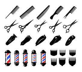 barber scissors silhouette for beauty salon