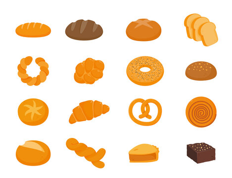 Baked bread vector. Healthy and Delicious Whole Grain Snacks