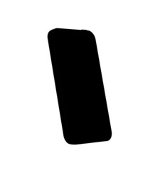 
Modern smart phone silhouette Standing isolated on white background Cell phone for infographics or presentation UI design interface Suitable for web apps, mobile apps and print media