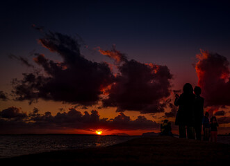 sunset over the sea, Sicilia
