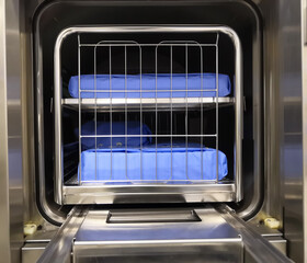 Surgical Instrument Sets Arranged Inside The Steam Sterilizer Machine