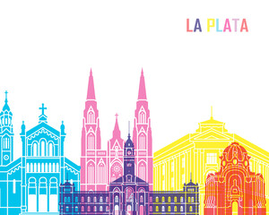 Fototapeta premium La plata skyline pop