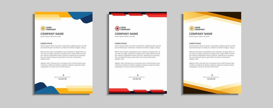 modern corporate letterhead template design