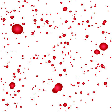 Seamless Pattern Of Drizzle Of Red Paint Drops