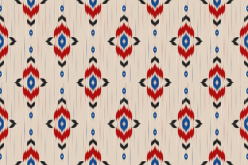 Ethnic oriental ikat seamless pattern traditional. Fabric Indian style. Design for background, wallpaper, vector illustration, fabric, clothing, carpet, textile, batik, embroidery.