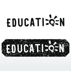 education icon, simple and modern educational emblem